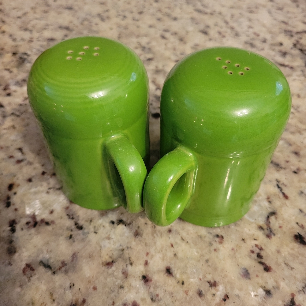 Fiestaware Shamrock Green Ceramic Salt and Pepper Shakers